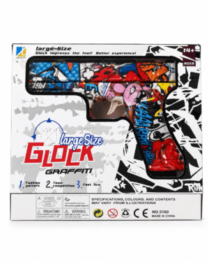 Pistola de juguete con diseño graffiti