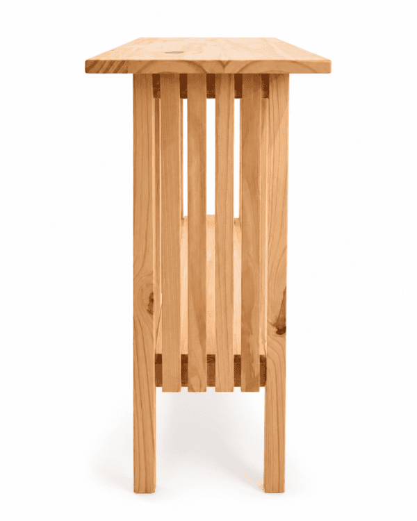 Mesa alta de madera estilo rústico