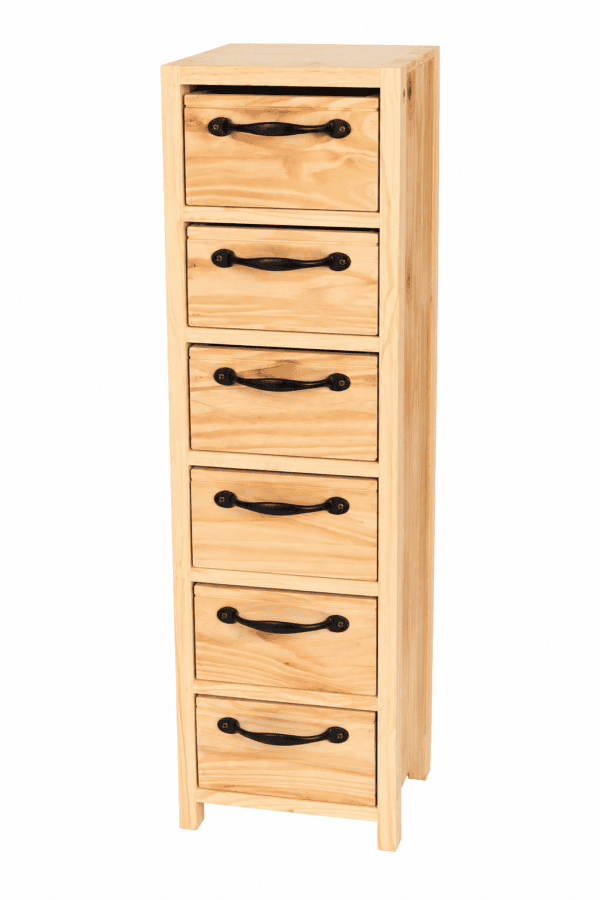 Cajonera organizadora de madera con 6 cajones