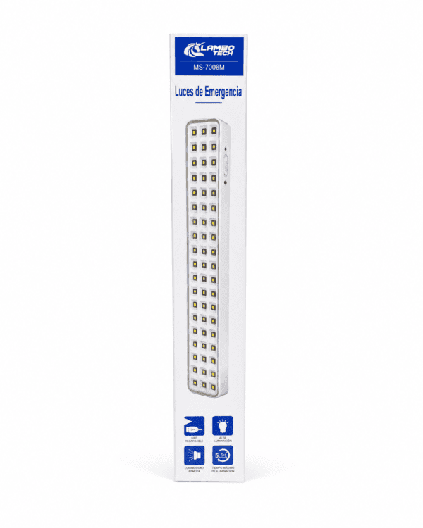 ChatGPT Image 30 jul 2026, 13_03_21 Luz de emergencia LED recargable Lambo Tech MS-7006M