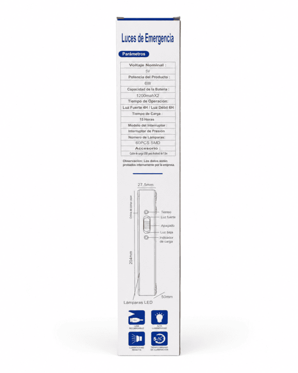 ChatGPT Image 30 jul 2026, 13_05_34 Luz de emergencia LED recargable Lambo Tech MS-7006M