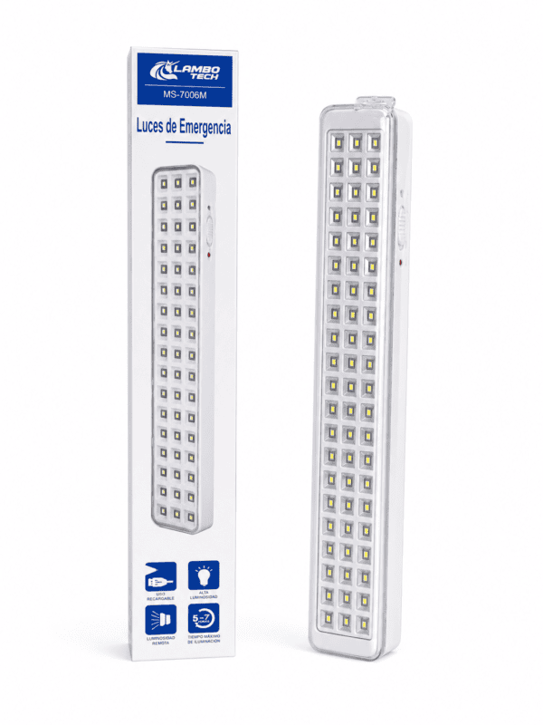 ChatGPT Image 30 jul 2026, 13_10_18 Luz de emergencia LED recargable Lambo Tech MS-7006M