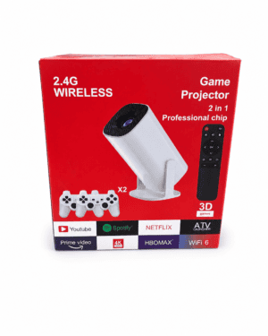 Proyector Gamer 2 en 1 con controles inalámbricos