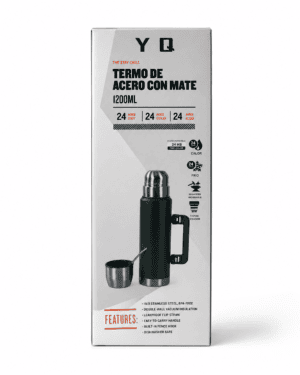 Termo de Acero Inoxidable con Mate 1200 ml YQ