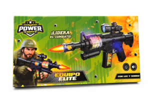 Pistola de Juguete Power Army con Luz y Sonido