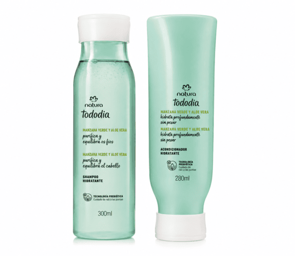 Kit Natura Tododia Manzana Verde & Aloe Vera – Shampoo 300 ml + Acondicionador 280 ml
