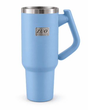Vaso térmico azul pastel ZUO® Vaso Térmico ZUO con Asa – Diseño tipo tumbler
